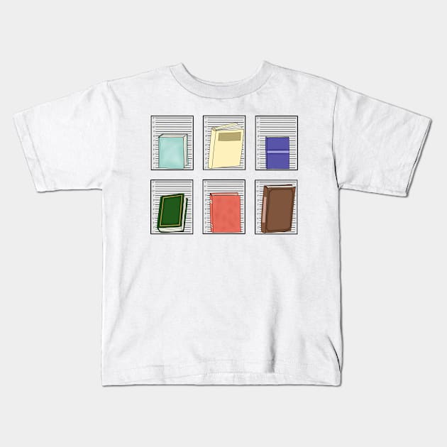 Banned books police line up Kids T-Shirt by Becky-Marie